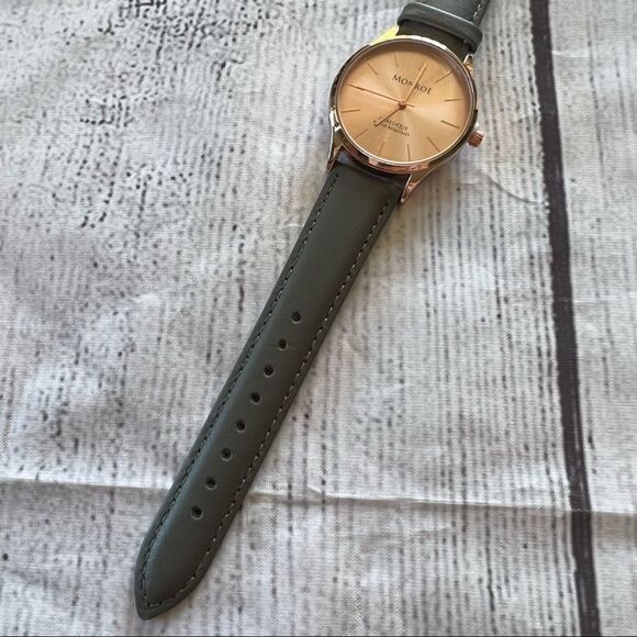 Monroe Classique Womens Leather Band Water Resistant Watch Brand New - Picture 5 of 7